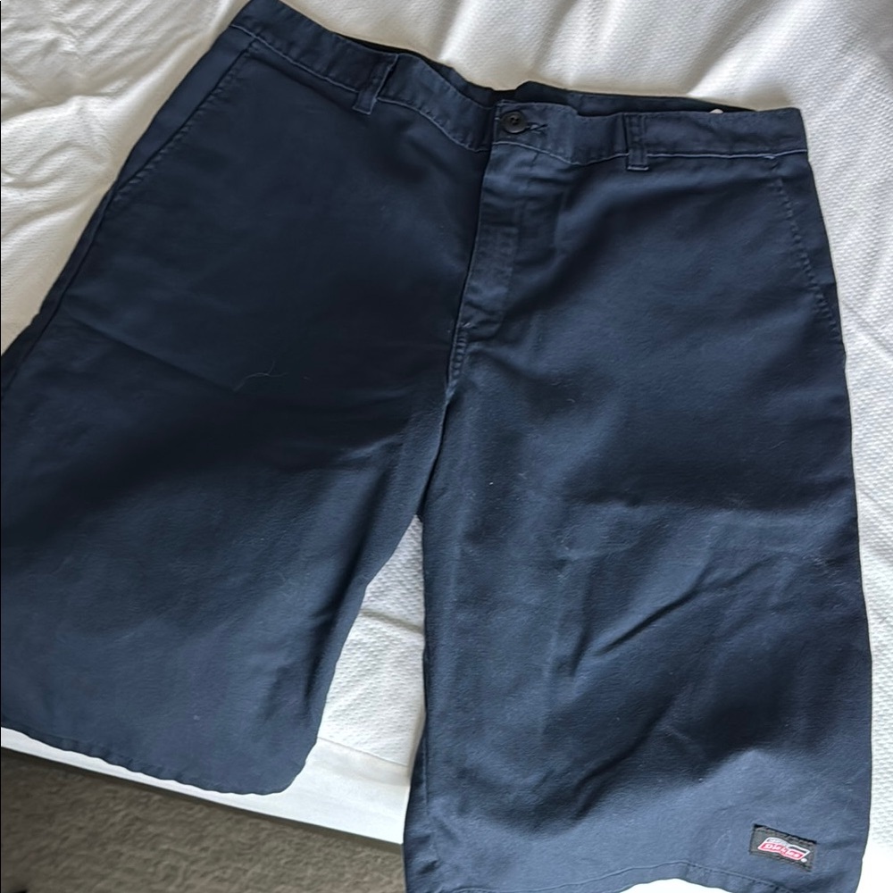 Dickies Blue Flat Front Shorts